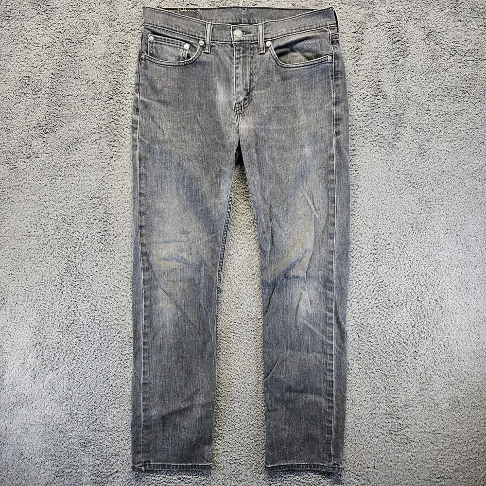 Levis 514 Jeans‎ Men Size 32x34 Black Denim Straight Leg Zip Fly